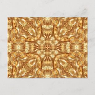 Carte Postale Motif abstrait doré charmant