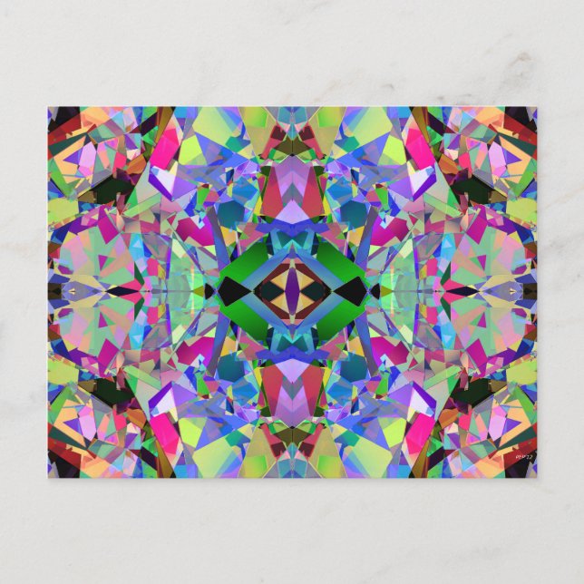 Carte Postale Motif Abstrait du Kaleidoscope (Devant)