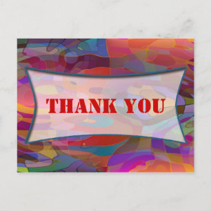 Carte Postale Motif Abstrait et votre texte MERCI