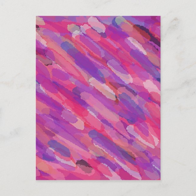 Carte Postale Motif Abstrait violet et rose (Devant)