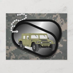 Carte Postale Motif Acu Camouflage Troupes Art numérique paix