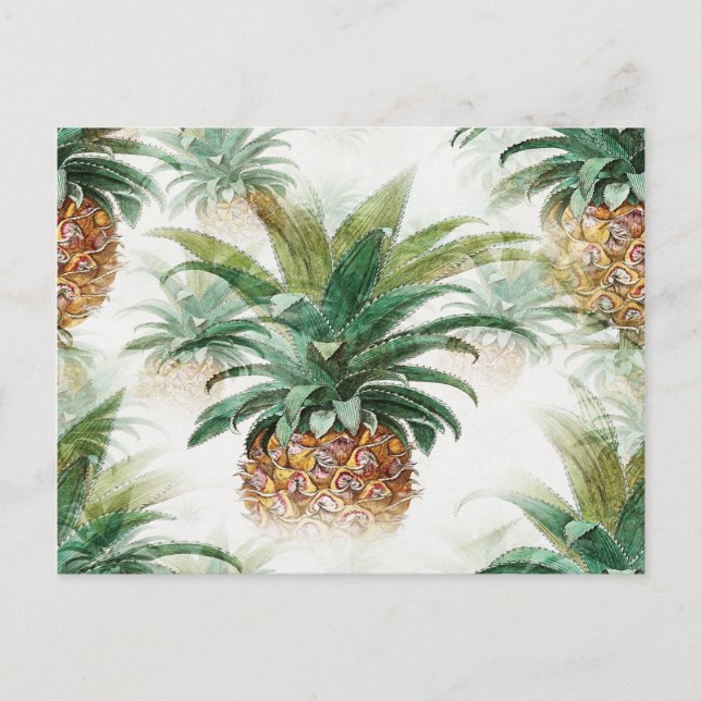 Carte Postale Motif Ananas (Devant)