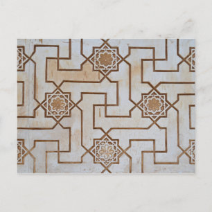 Carte postale Motif Arabesque crème et beige