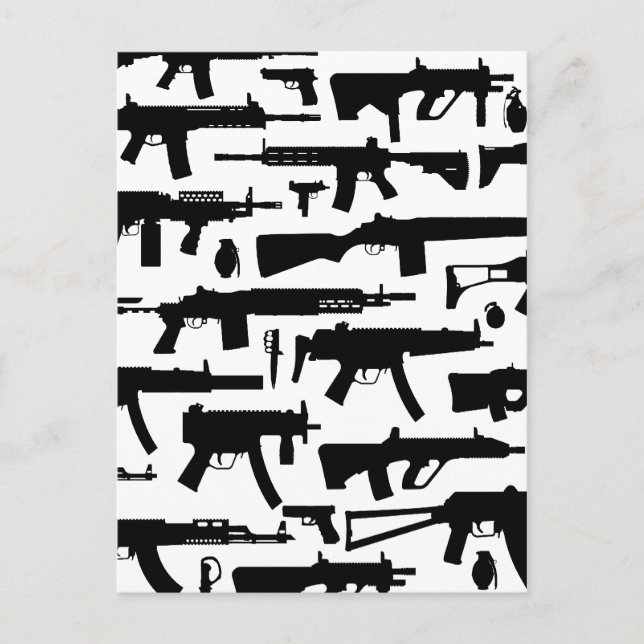 Carte Postale Motif armes (Devant)
