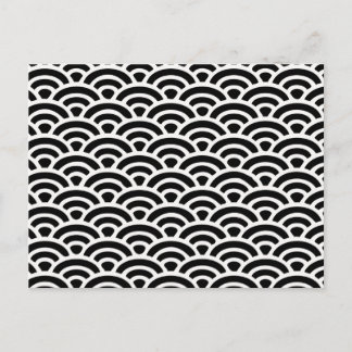 Carte Postale Motif Art déco noir et blanc