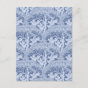 Carte postale Motif Art Nouveau Oiseaux et Arbres