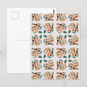 Carte Postale Motif artistique abstrait de tons terreux du sud-o