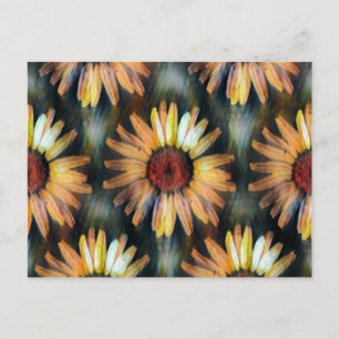 Carte Postale Motif artistique de tournesol Automne