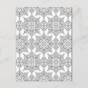 Carte Postale Motif artistique tribal inspiré