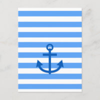 Motif Bleu et blanc avec Ancre