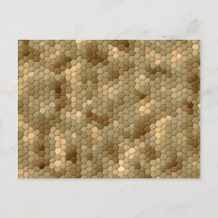 Carte Postale Motif Brown Snakeskin