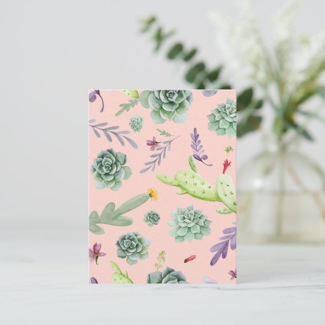 Carte Postale Motif Cactus 8 (Debout devant)