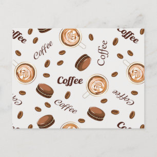 Carte Postale Motif café