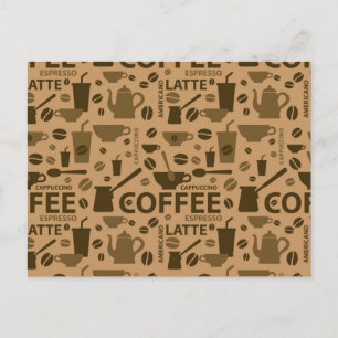 Carte Postale Motif café