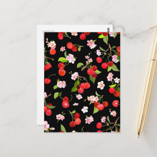Carte Postale Motif Cerise 2
