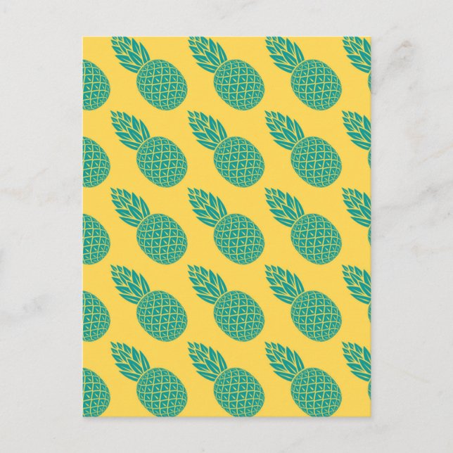 Carte Postale Motif d'ananas 2 (Devant)