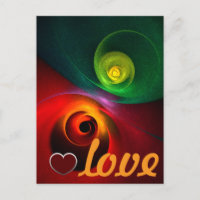 Motif d'art abstrait moderne Yin Yang rouge et ver