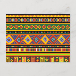 Carte Postale Motif d'art ethnique en Afrique