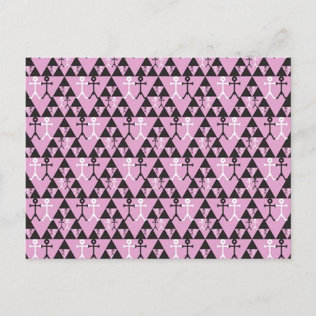 Carte Postale Motif d'art pour hommes gays (Devant)