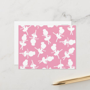Carte Postale Motif de ballerine, Filles de ballet, Danse de bal