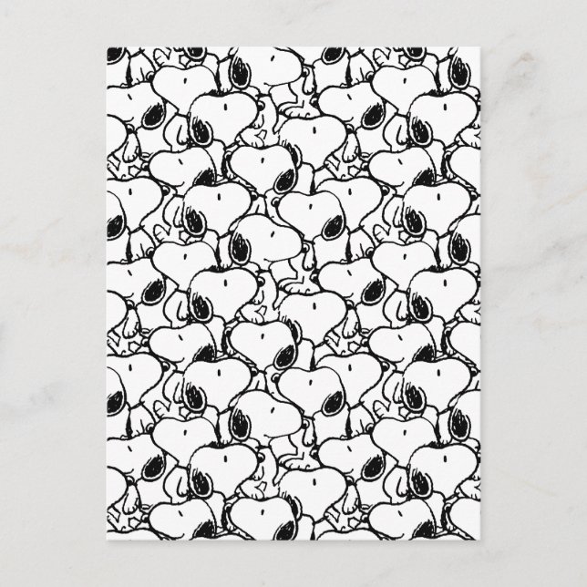 Carte Postale Motif de bandes dessinées classiques de Snoopy (Devant)