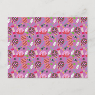 Carte Postale Motif de bonbons motif Lollies lollipop 19