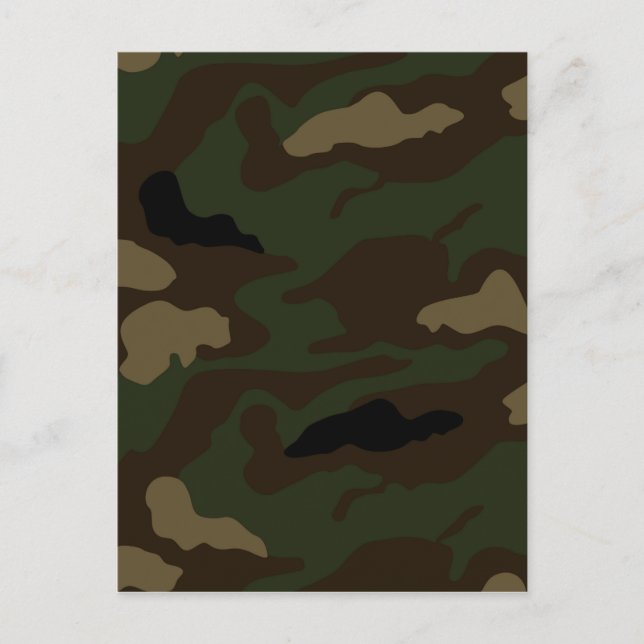 Carte Postale motif de camouflage militaire (Devant)