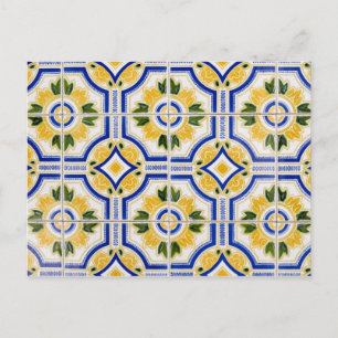 Carte Postale Motif de carreaux lumineux, Portugal