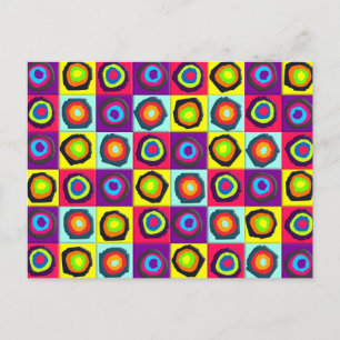 Carte Postale Motif de Cercles Colorés