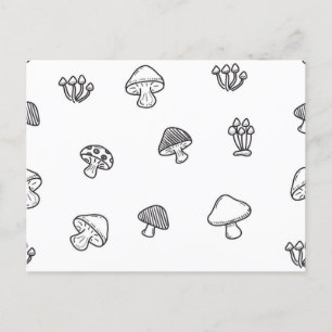 Carte Postale Motif de champignons
