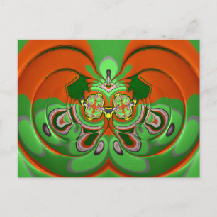 Carte Postale ~ Motif de conception 3D ~ Couleurs de Noël ~