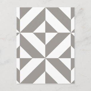 Carte Postale Motif de cube géométrique gris argenté