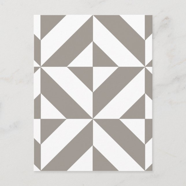 Carte Postale Motif de cube géométrique gris argenté (Devant)