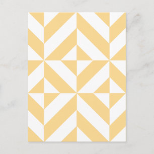 Carte Postale Motif de cube géométrique Pale Melon