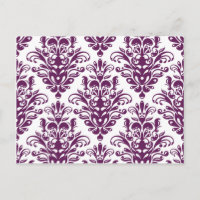 Motif de Damas épais et violet chaud