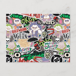 Carte Postale Motif de dessin animé des Super-Vilains de DC