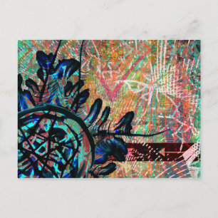 Carte Postale Motif de flèche sud-ouest du Boho tribal peint