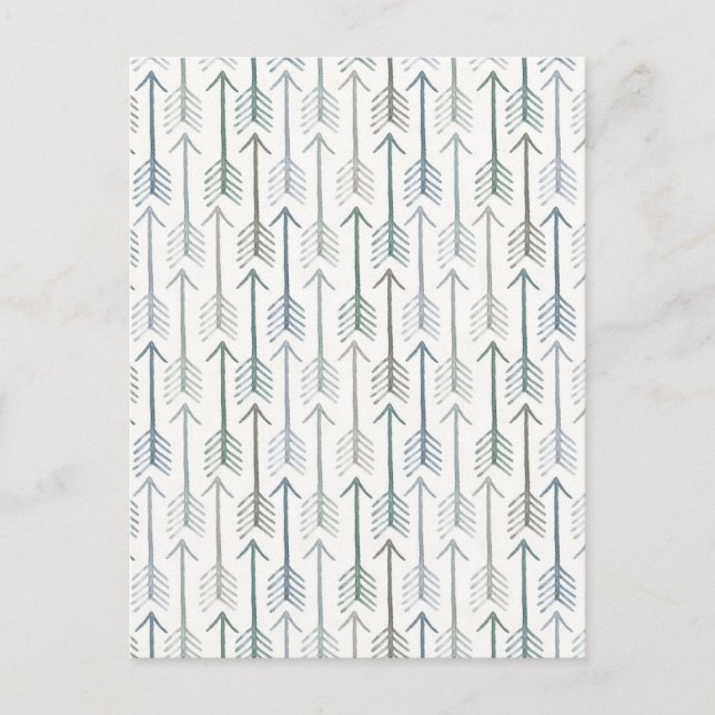 Carte Postale Motif de flèches d'aquarelle (Devant)