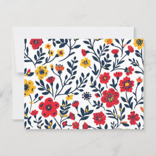 Carte Postale Motif de fleurs