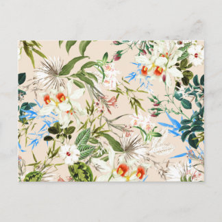 Carte Postale Motif de fleurs sauvages vintage