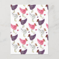 Motif de floraison du coq d'aquarelle