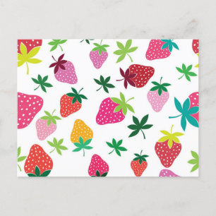 Carte Postale Motif de fraises