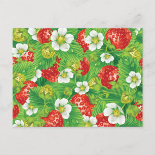 Carte Postale Motif de fraises