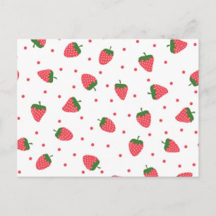 Carte Postale Motif de fraises