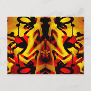 Carte Postale Motif de graffitis colorés