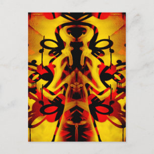 Carte Postale Motif de graffitis colorés