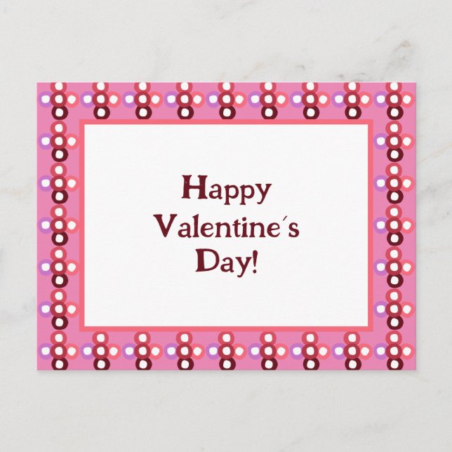 Carte Postale Motif de la bulle rouge (Devant)