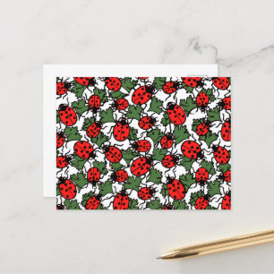 Carte Postale Motif de Ladybug Art nouveau