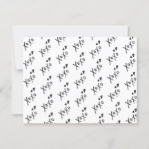 motif de lettres "XOXO" tiré à la main