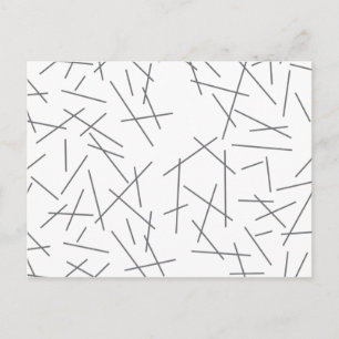 Carte Postale Motif de ligne graphique moderne, simple et désord